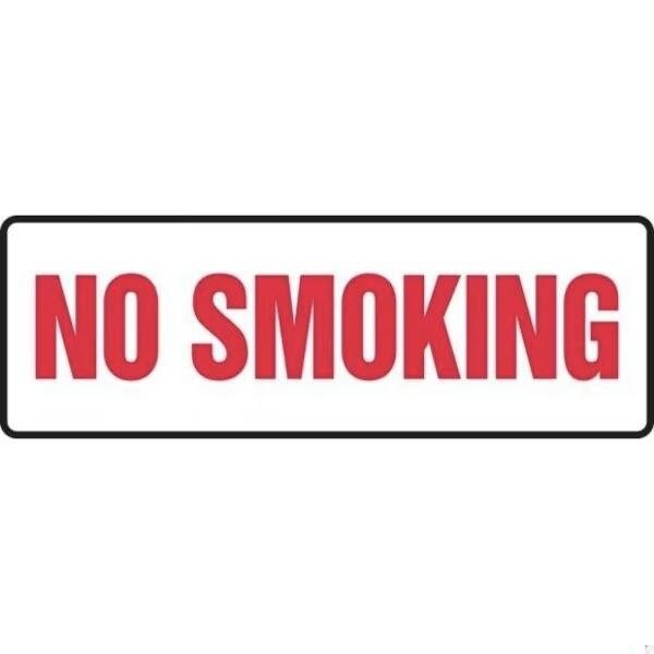 Accuform Safety Sign NO SMOKING 4 in x 12 in MSMK528VS MSMK528VS - main